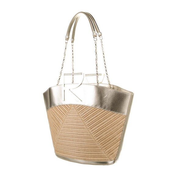 Roger Vivier Viv A La Plage Plissé Tote Bag - Picture 5 of 12